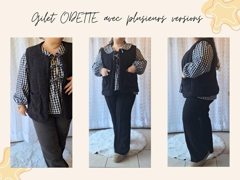Pattern - VEST Pattern - Sewing Pattern - PDF Pattern - Women's Sewing Pattern - Easy Sewing Pattern - ODETTE Pattern image 4