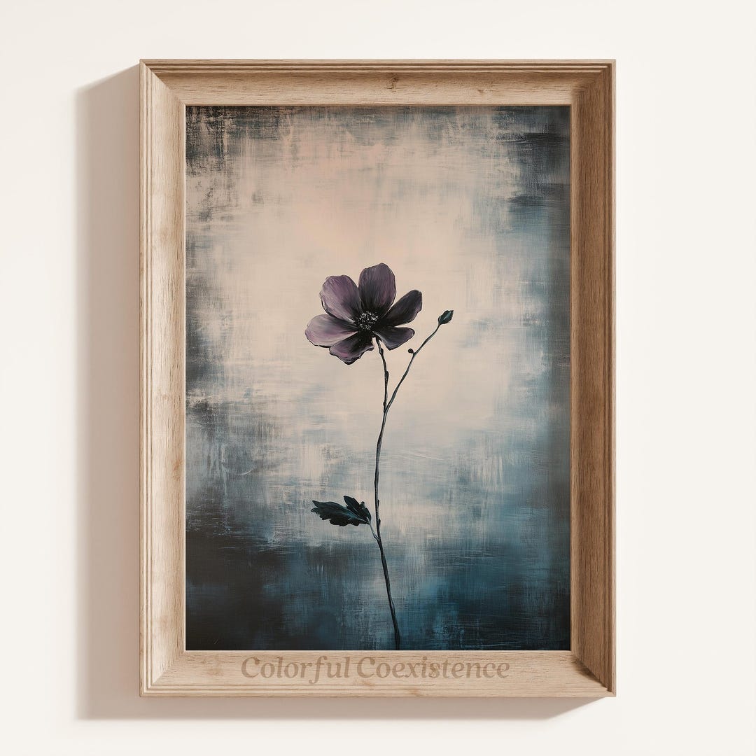 Dark Floral Wall Art Vintage Printable Picture Dark Academia Moody ...