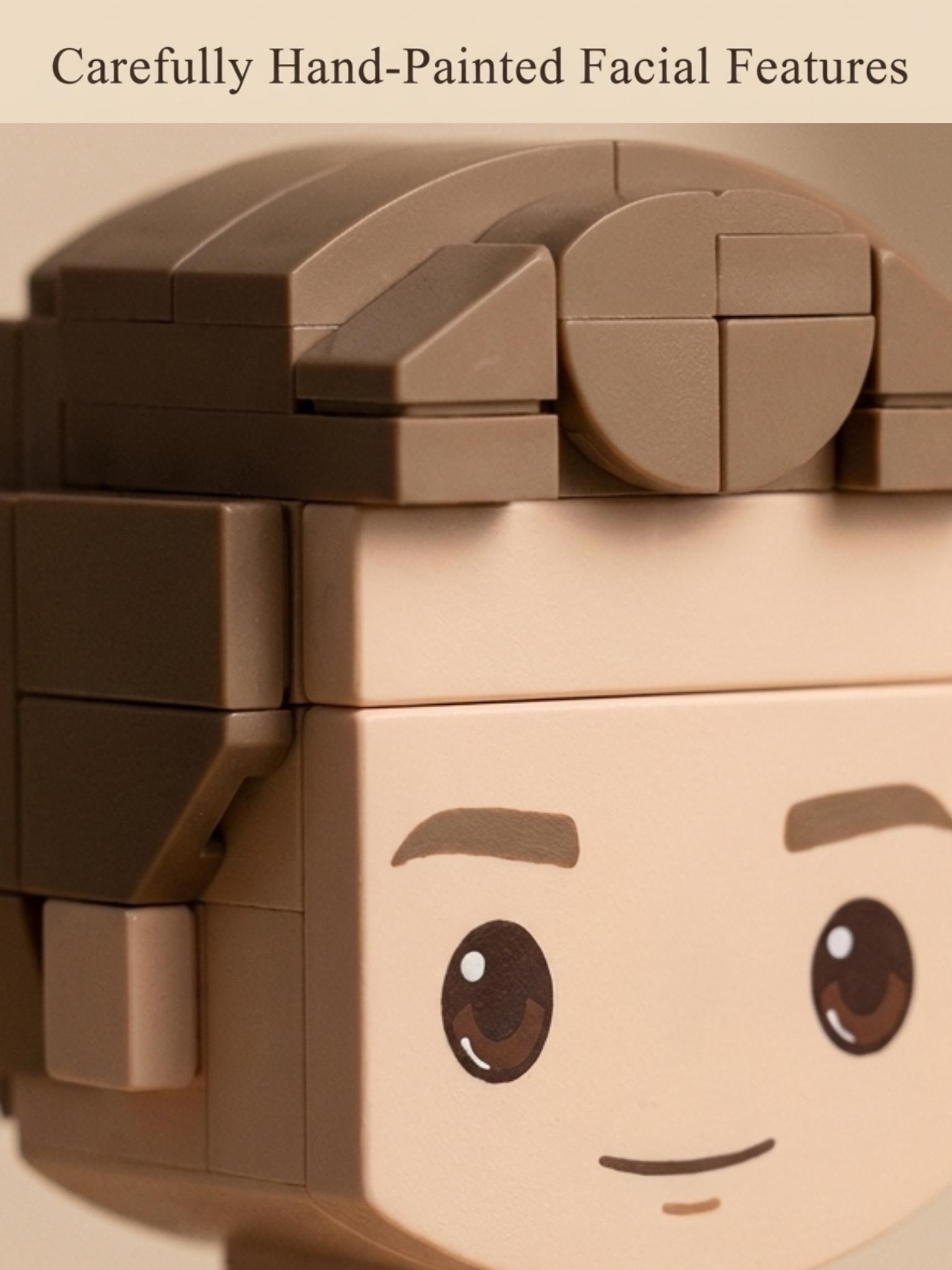 Personalized Graduation Brick Figure From Photo, Custom Graduate Block ...