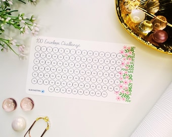 Tulip 100 Envelope Savings Tracker | A5 Savings Tracker | A6 Savings Tracker | A7 Savings Tracker | Flower 100 Envelope Savings Tracker