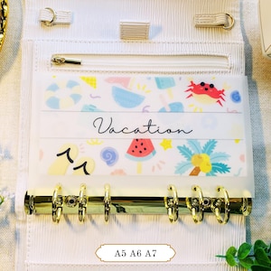 Summer Splash Vellum Cash Envelope, A5 A6 A7, Watercolor Vacation, Custom Budget Binder Insert
