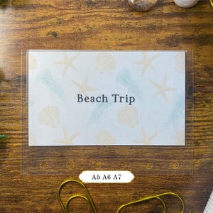 Seaside Treasures Cardstock Cash Envelope, A5 A6 A7, Coastal Shells, Custom Budget Binder Insert