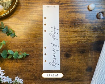 Modern Minimal Cardstock Budget Divider, A5 A6 A7, Sleek Neutral, Custom Cash Binder Insert