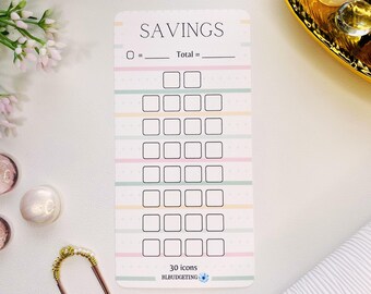 Colorful Stripes Savings Tracker | A5 Savings Tracker | A6 Savings Tracker | A7 Savings Tracker | Pastel Savings Tracker