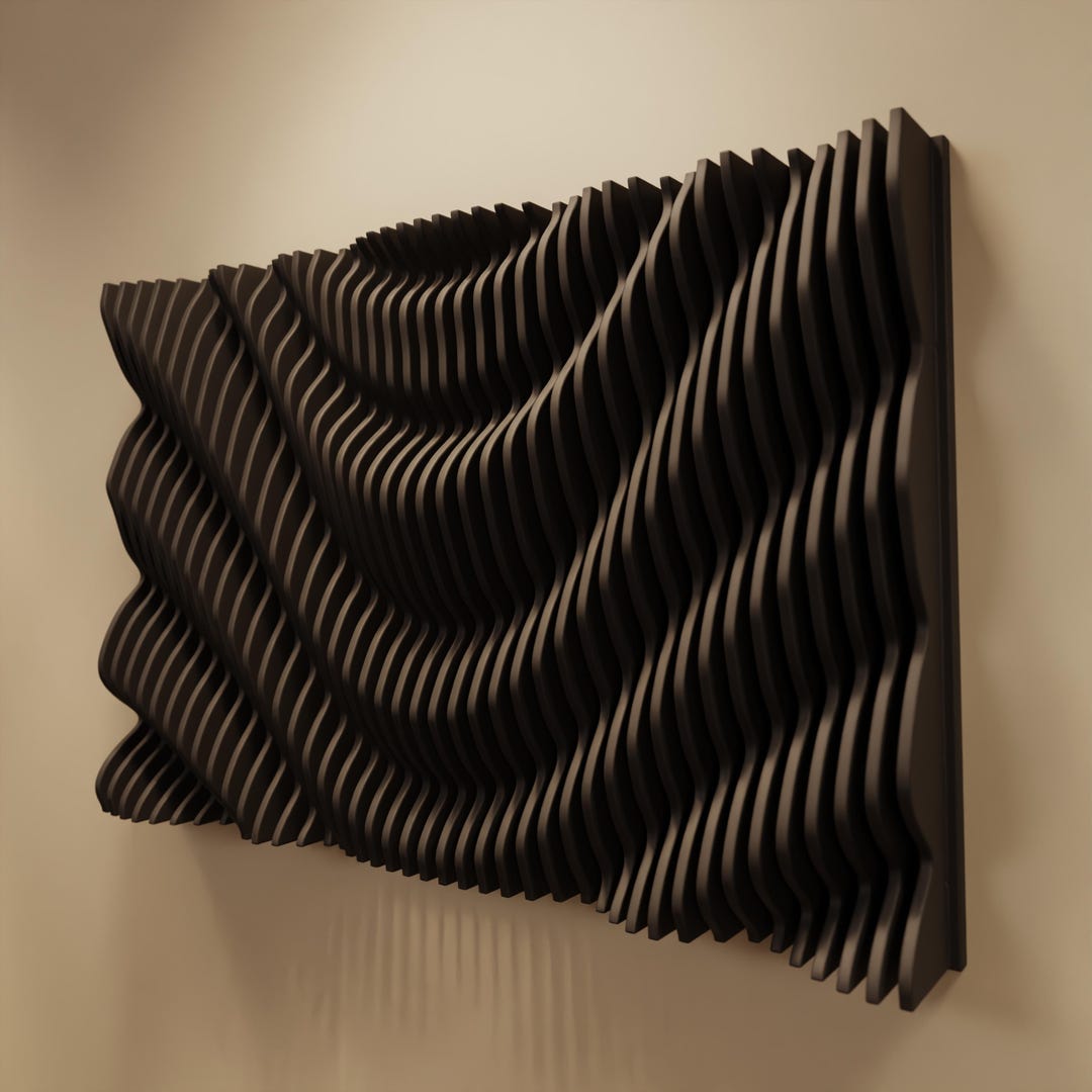 PLEX L | Parametric Wood Wall Art & Acoustic Panel | 3D Sound Diffuser ...