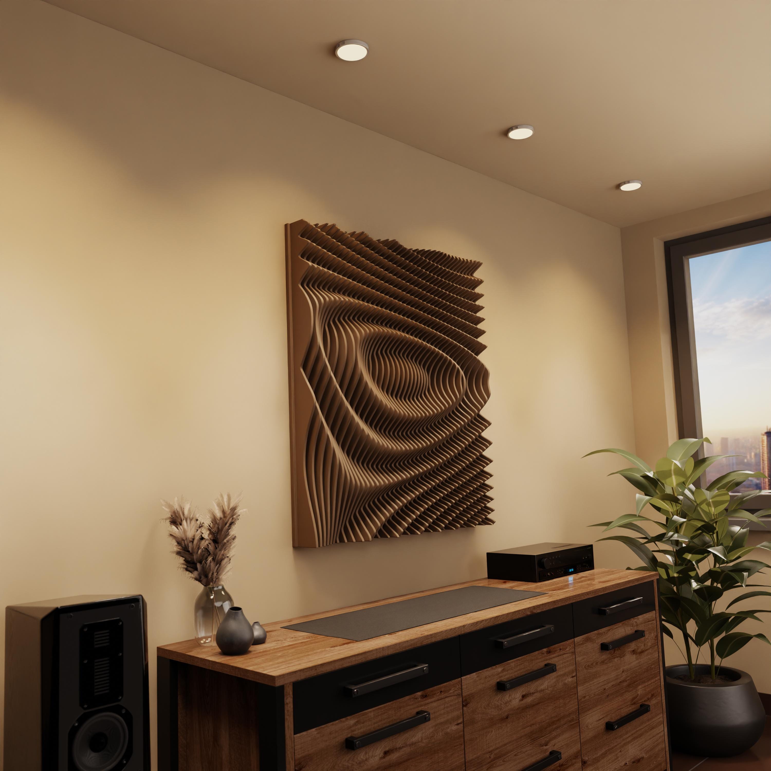 Void Panel VOID XL | Parametric Wood Wall Art & Acoustic Panel | 3D Sound Diffuser ...