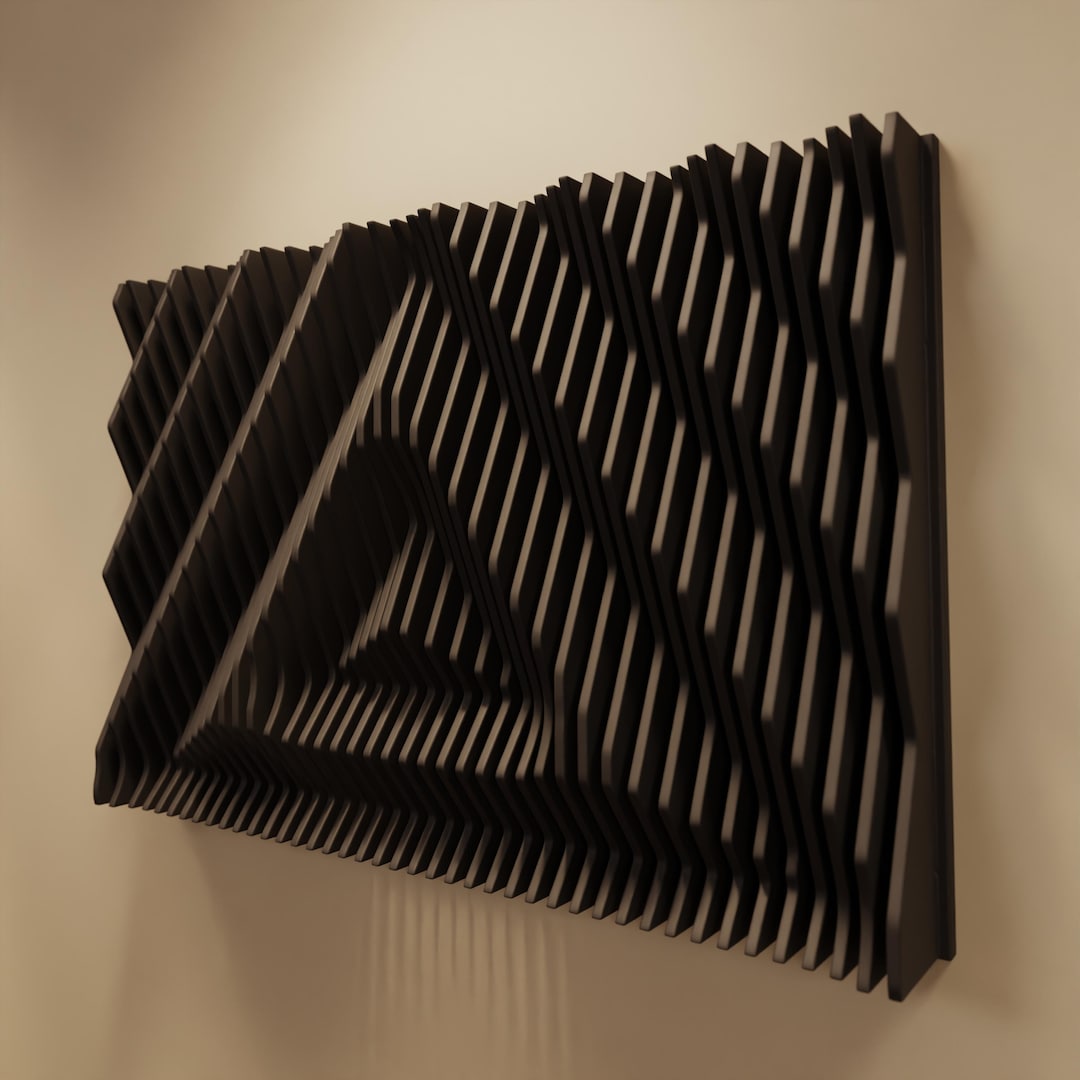 KODA L | Parametric Wood Wall Art & Acoustic Panel | 3D Sound Diffuser ...
