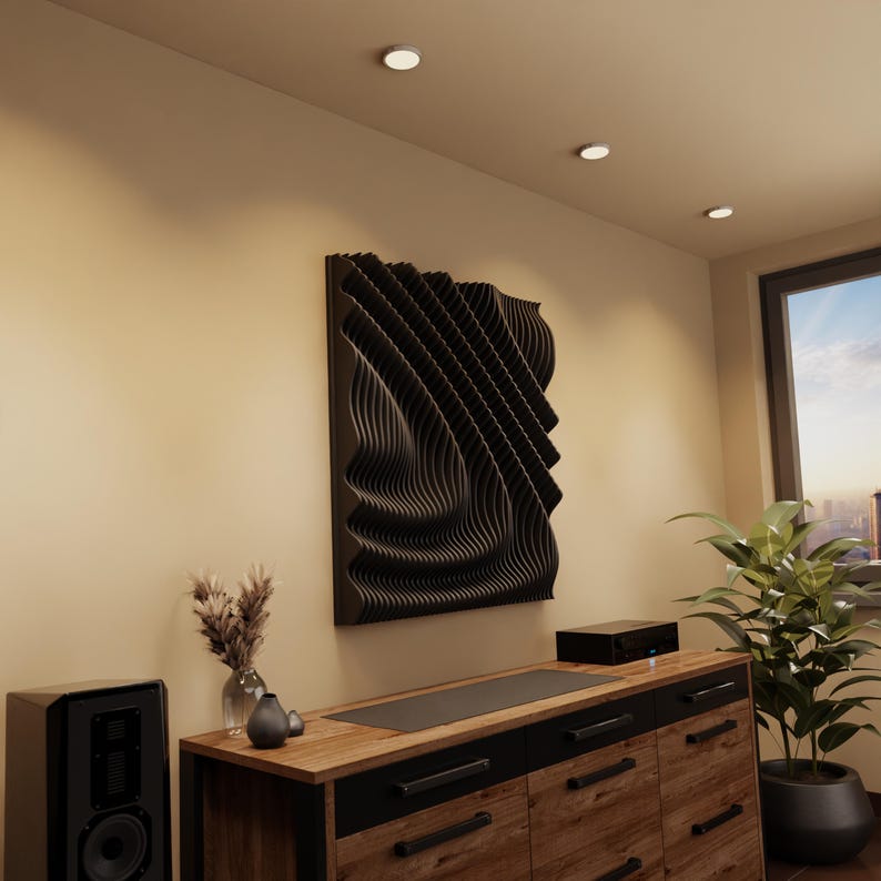 JUNA XL | Parametric Wood Wall Art & Acoustic Panel | 3D Sound Diffuser ...