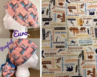 National Parks Scrub cap (euro and ponytail styles)