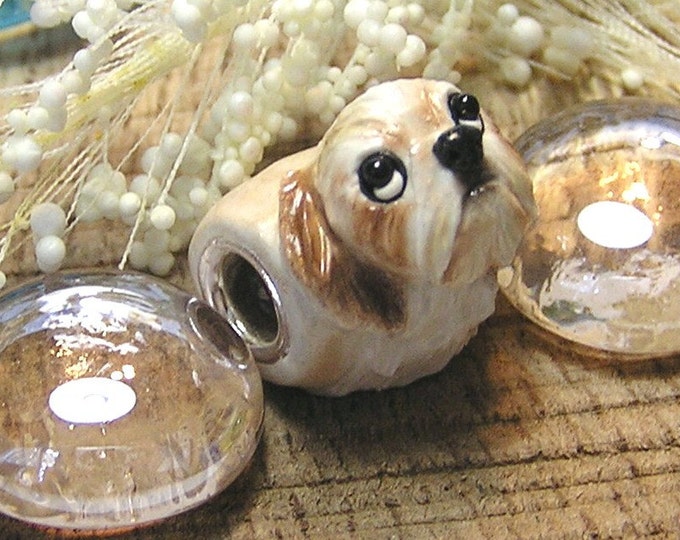Shih Tzu Polymer Clay Dog Pandora Bead Etsy