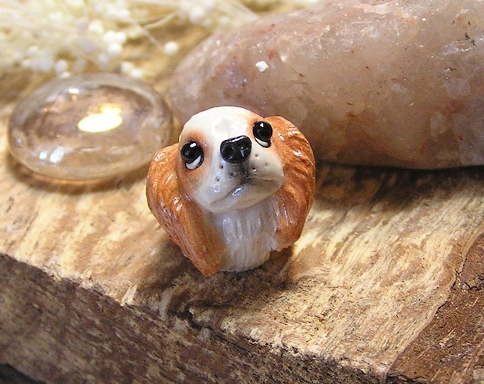 Cavalier King Charles Spaniel Blenheim Pandora Polymer Clay Dog Bead Etsy