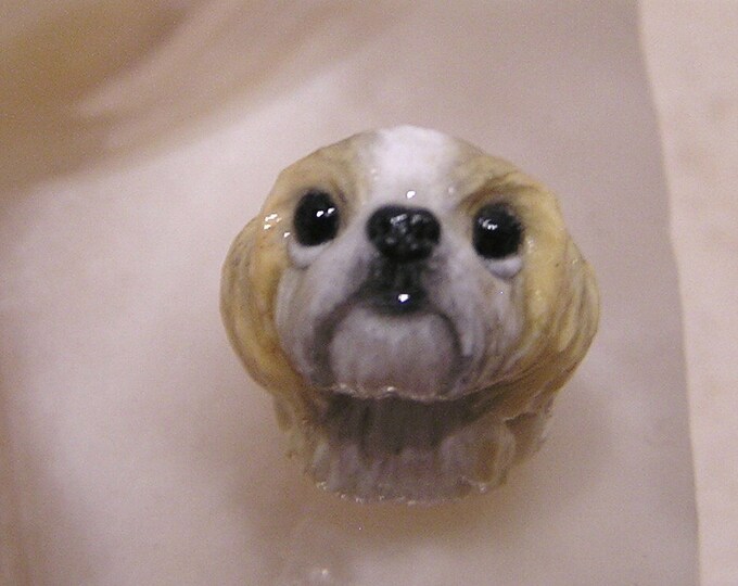 Shih Tzu Polymer Clay Dog European Bead Nanjodogz Etsy