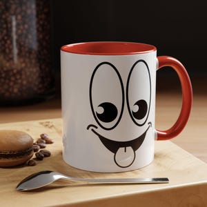 Smiley Face Coffee Mug - Funny Gift for Coffee Lovers, Cute Mug for Kitchen Decor, Valentines Day, Birthday Present, Whimsical Humor