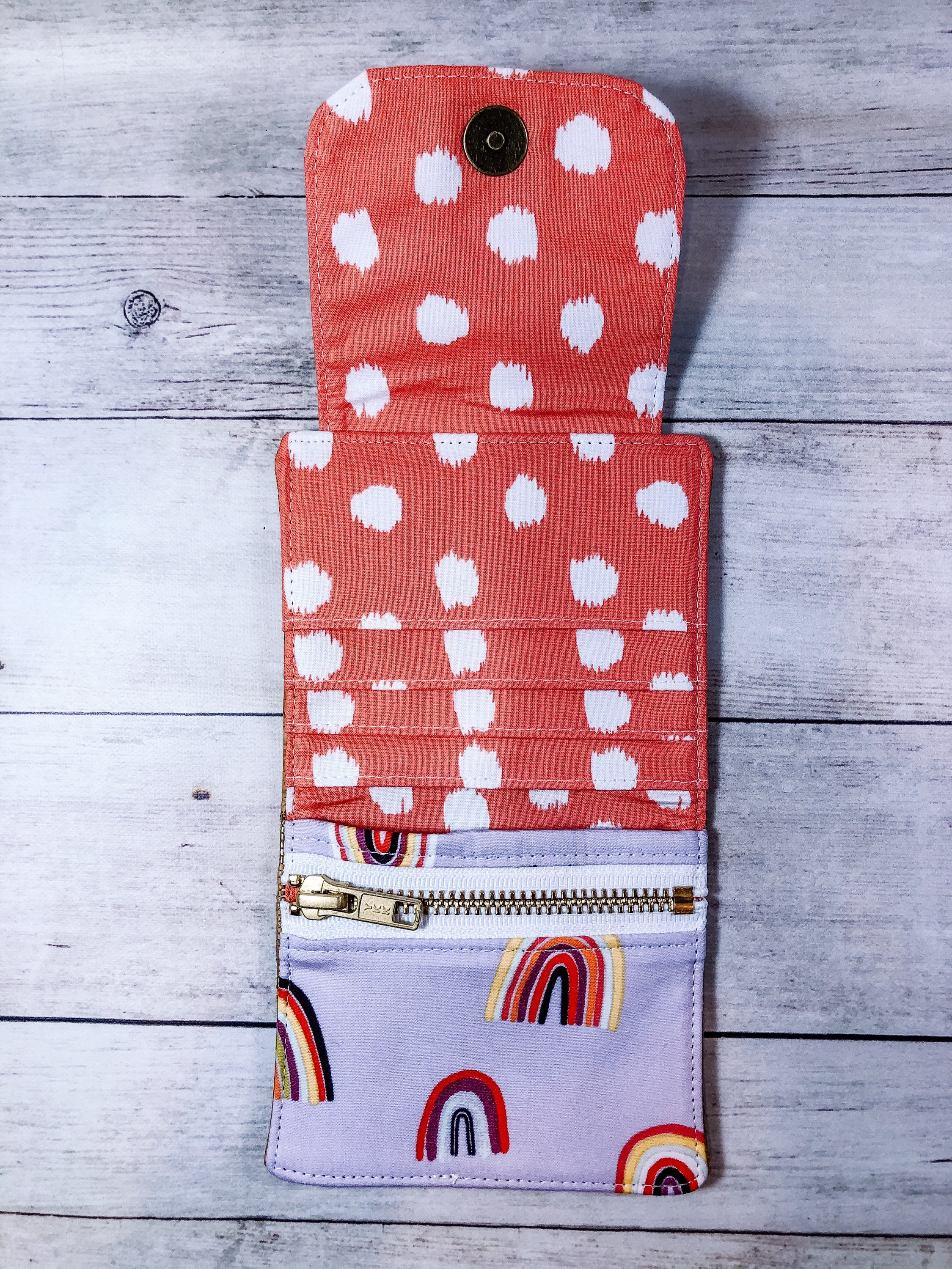 Mini Wallet Rainbow Etsy