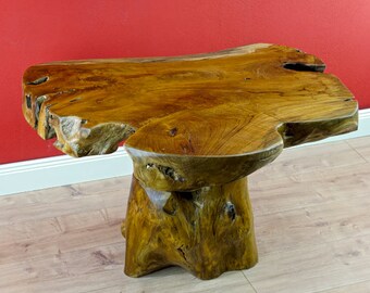 Natural Beauty Root Wood Coffee Table Handcrafted Rustic Elegance