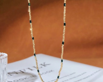 Minimalist 18K Gold Necklace: Solid Gold Chain
