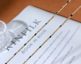 Collar minimalista de oro de 18 quilates: cadena de oro macizo