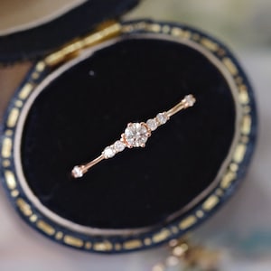Solid 18K Gold Diamond Ring, Natural Diamond Ring, Real Gold, Natural Diamond, Handmade Wedding Engagement Gift For Her