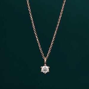 18K Gold Diamond Necklace,  18K Gold Chain, Solid Gold Necklace, Solid Gold Chain, Real Gold Necklace