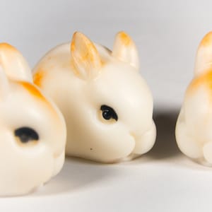 Vegan Coconut Bunny Soaps with Orange, Lemon, or Lavender Essential Oils image 1