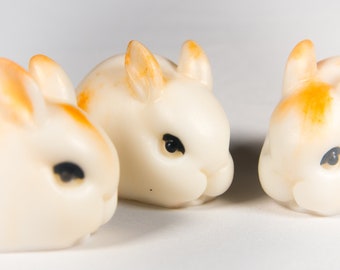 Vegan Coconut Bunny Soaps with Orange, Lemon, or Lavender Essential Oils