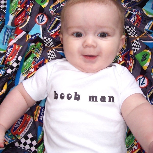 Boob Man Baby Bodysuit or Toddler TShirt -  Pro breastfeeding- Etsy Kids