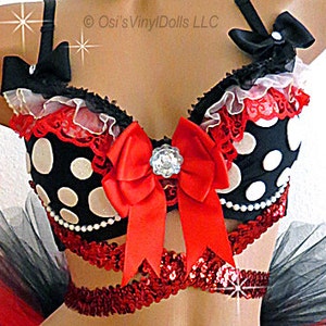 Minnie Mouse Rave Bra, Disney Rave Costume, Minnie Mouse Costume, Halloween Costume, Cosplay