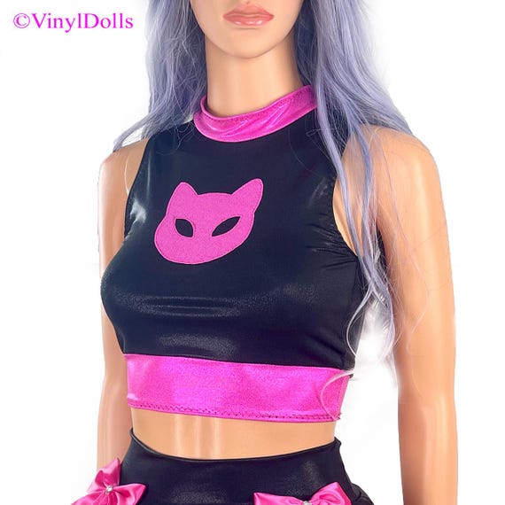 リボン付きブラトップ 黒とピンク ❤︎MARS リボン 見せブラ チューブ