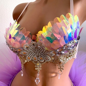 Glistening Seashell Princess Resin Mermaid Corset Bra Top Cosplay Costume  Patent-protected 