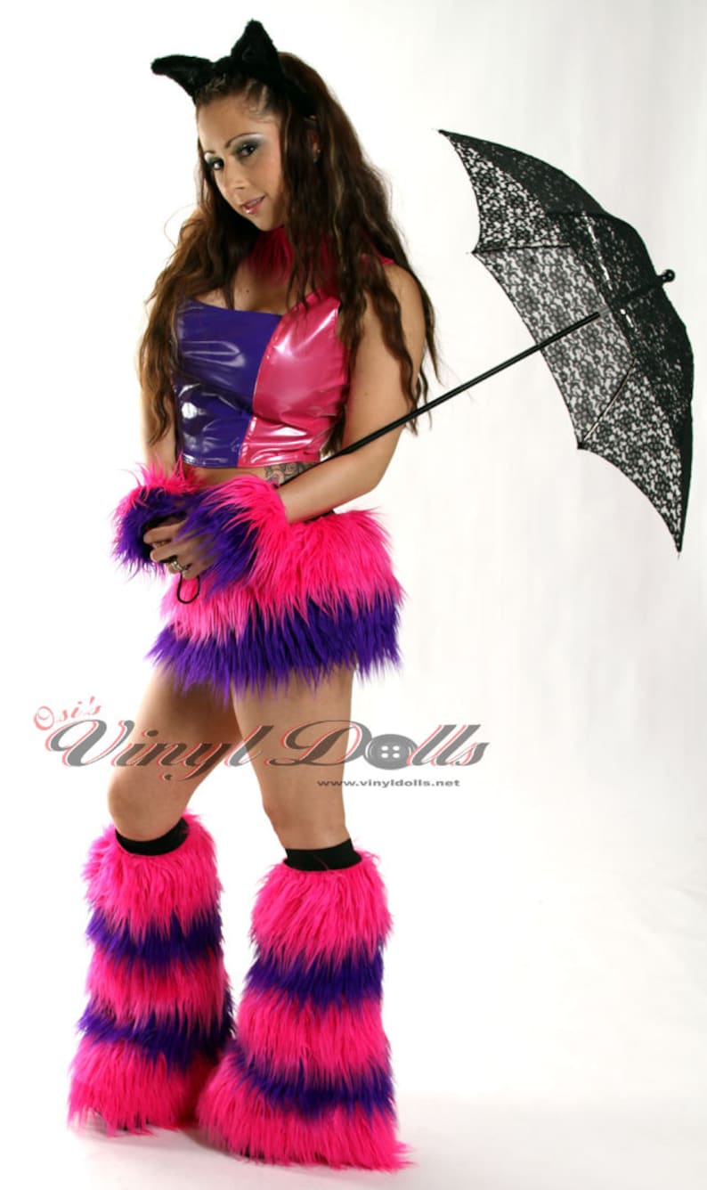 Hot Pink Purple Fluffies, Cat Rave Furry Leg Warmers, Fur Boot Covers ...