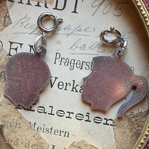 Dijes de camafeo con silueta de niño o niña a elegir, colgante con dije con clip, collar con perfil grabable, dulce regalo de joyería de recuerdo para mamá