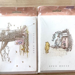 Choice Vintage Winnie de Pooh opendeurdag wenskaarten, Michel & Co, Walt Disney Co., originele klassieke illustraties, 10 kaarten met enveloppen