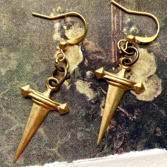Boucles D'oreilles Vintage Dorées - Forme Nœud Romantique - Clips Laiton