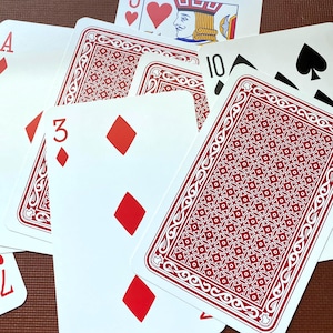 4 Oversized Playing Cards for Junk Journal Cover, Altered Art Game Ephemera Mixed Media Trading Collage Scrapbook Supply, Found Artist Gift