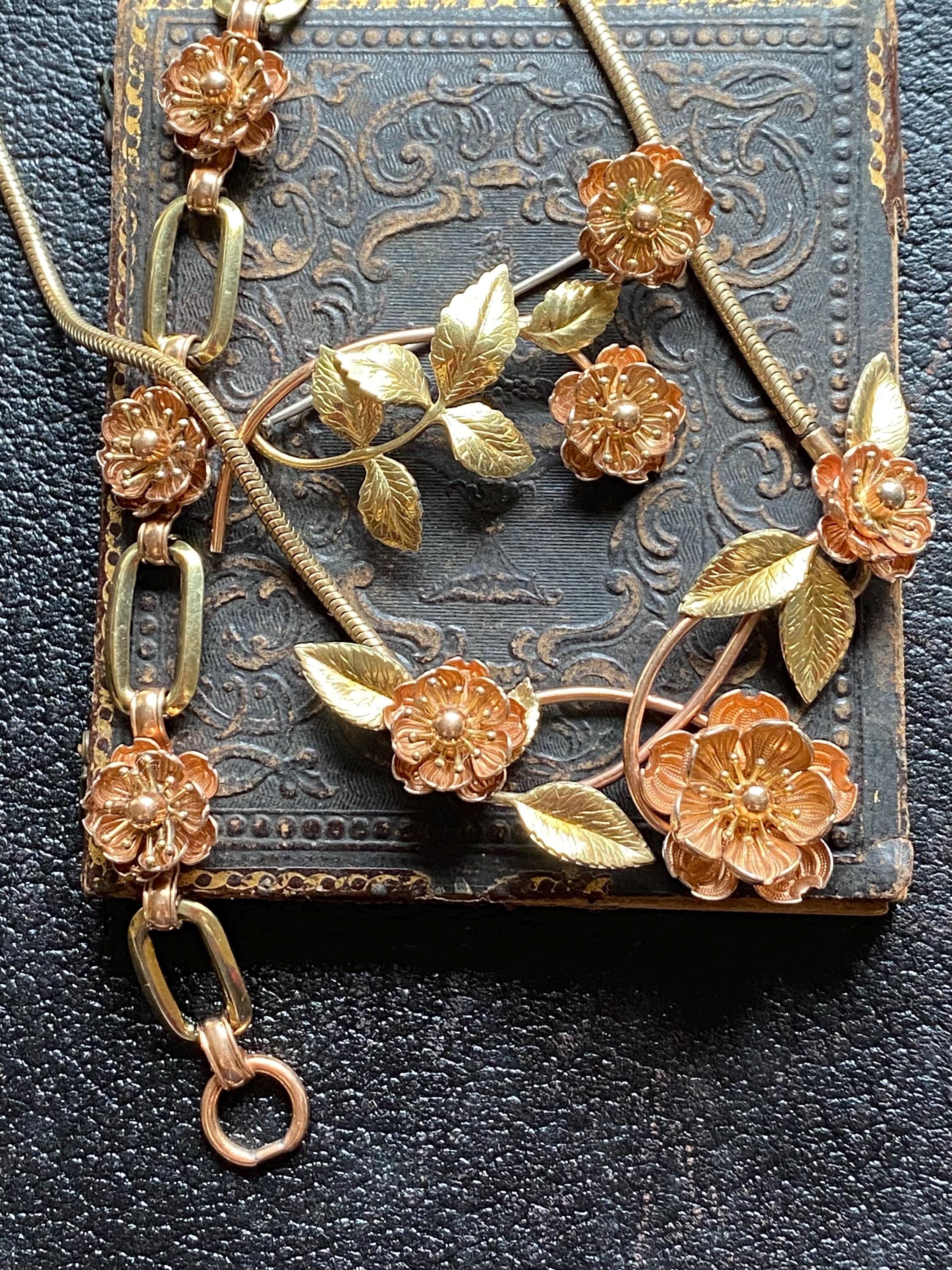 Collier Plaqué Or Art Déco Krementz Avec Pendentif - Chaîne Vintage, Occasion