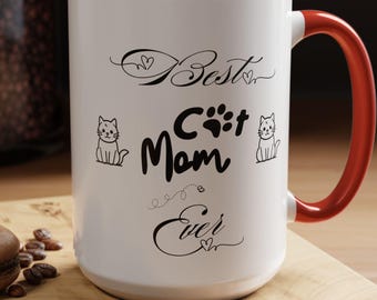 Katzenmama Kaffeebecher, Crazy Cat Lady Geschenk, Haustier Katzenbesitzer Becher, Muttertagsgeschenk für Mama, Beste Katzenmutter aller Zeiten, Katzenliebhaber Becher für Haustierbesitzer
