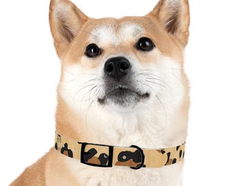 Collar para perro con estampado de guepardo para amantes de los grandes felinos Collar para perro con estampado de guepardo para dueños de mascotas Collar de regalo