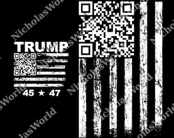 Trump YMCA Dance Video QR Code Flag 2 Sided png, Funny Troll Prank png, Funny Trump png
