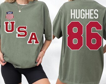 Hockey USA Hughes 86 PNG, Patriotic Sublimation Digital Download