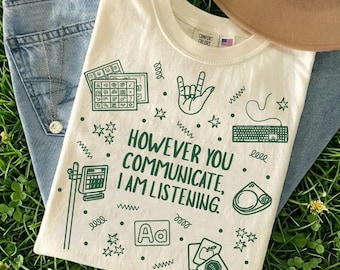 However You Communicate, I Am Listening PNG, Neurodiversity Sped Digital Download