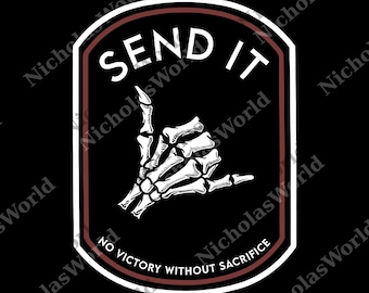 No Victory Without Sacrifice png, Send It Digital, Skeleton png, Rock and Roll png, Skeleton Hand png, Unisex png, For Rock Concert