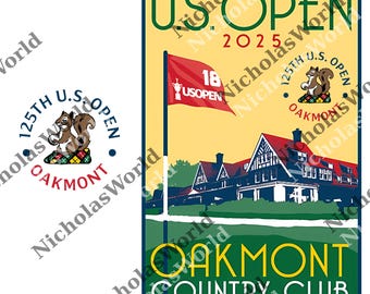 2025 U.S. Open Ahead Oakmont Poster png, Trendy Casual Unisex png, Instant Classic Golf png for Men and Women