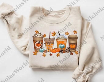 Orange Pumpkin Latte Drink png, Fall Coffee svg, Autumn Coffee png, Fall Coffee Pumpkin png, Fall Coffee Drink Digital, Pumpkin Spice png