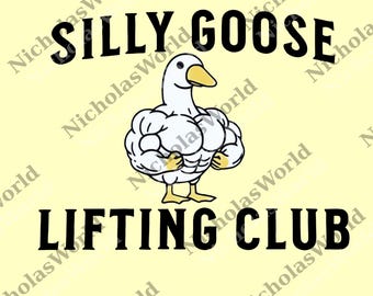 Lifting Digital File, Workout Silly Goose Gift For Personal Trainer, Powerlifting Workout Silly Goose png, Gym Digital File