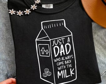 Just A Dad Who Always Came Back With The Milk Dad Humor PNG, Funny Father Digital Download, Instant Download