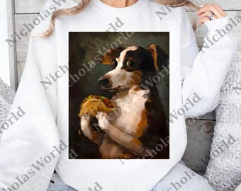 Vintage Dog Chill With Taco Graphic png, Funny Dog Taco Cat Meme Digital, Dog Unisex png, Dog Lover Gift, Vintage Pup png, Taco Dog png