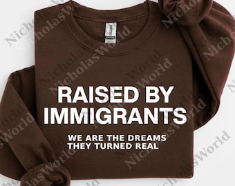 Raised By Immigrants png, Immigrant Rights svg, No Human Is Illegal Digital Download, Social Justice, Equal Rights png