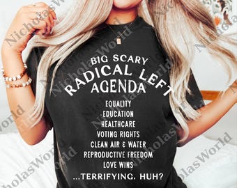 Radical Left Agenda png, Anti-Trump Protest Digital Download, Progressive Political png, Liberal Protest, Equality Statement png