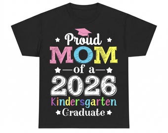 Proud Mom of a 2026 Kindergarten Graduate PNG, Sublimation File, Instant Download