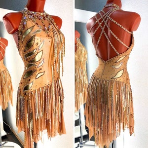Lateinisches Standardkleid. Rhythmus Kleid. Turnier-Kleid. Latein Tanzkleid. Ballkleid.